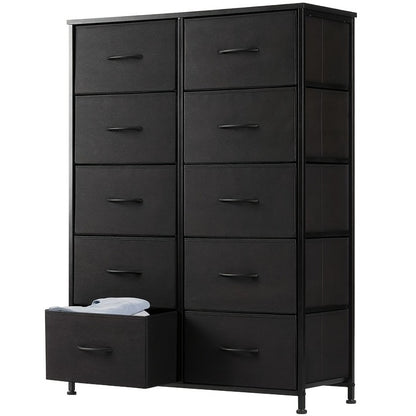 10-Drawer Wood Dresser, Drawer Storage Cabinet for Organized Everyday Storage in Bedroom detail image - detail view 9