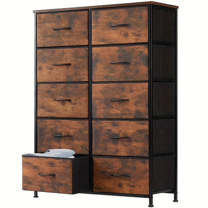 Dresser shown in the Rust 10 drawers option