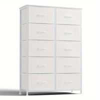 White 10 drawers