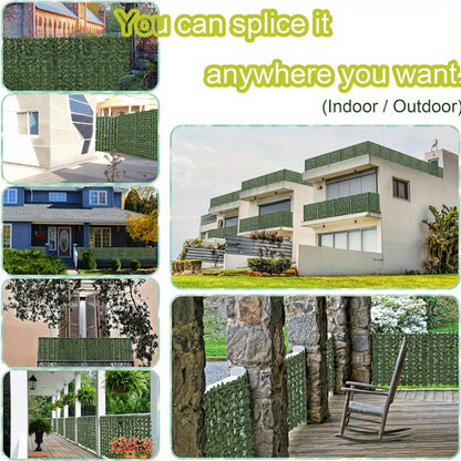 10-Foot Artificial Greenery with Added Privacy and Weather-Resistant Finish detail image - detail view 11