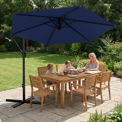 Cantilever Patio Umbrella shown in the navy option