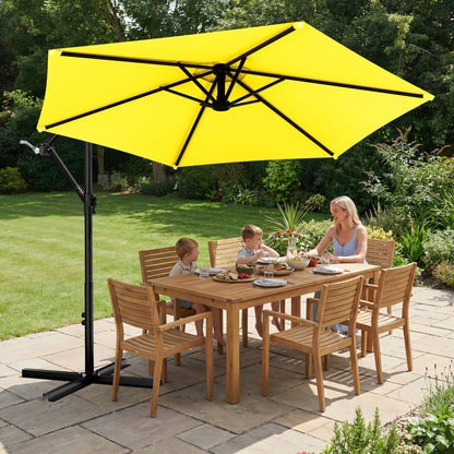 Cantilever Patio Umbrella shown in the Yellow option