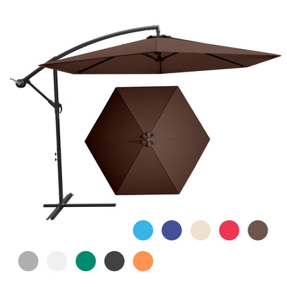 Cantilever Patio Umbrella shown in the Brown option