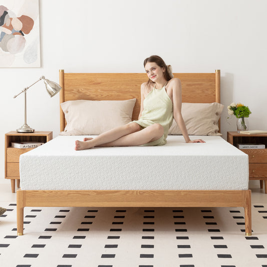 Mattress, Green Tea Gel Memory Foam 5 6 7 8 10 Inch Medium Firm Fiberglass Free Mattress shown in the main product view