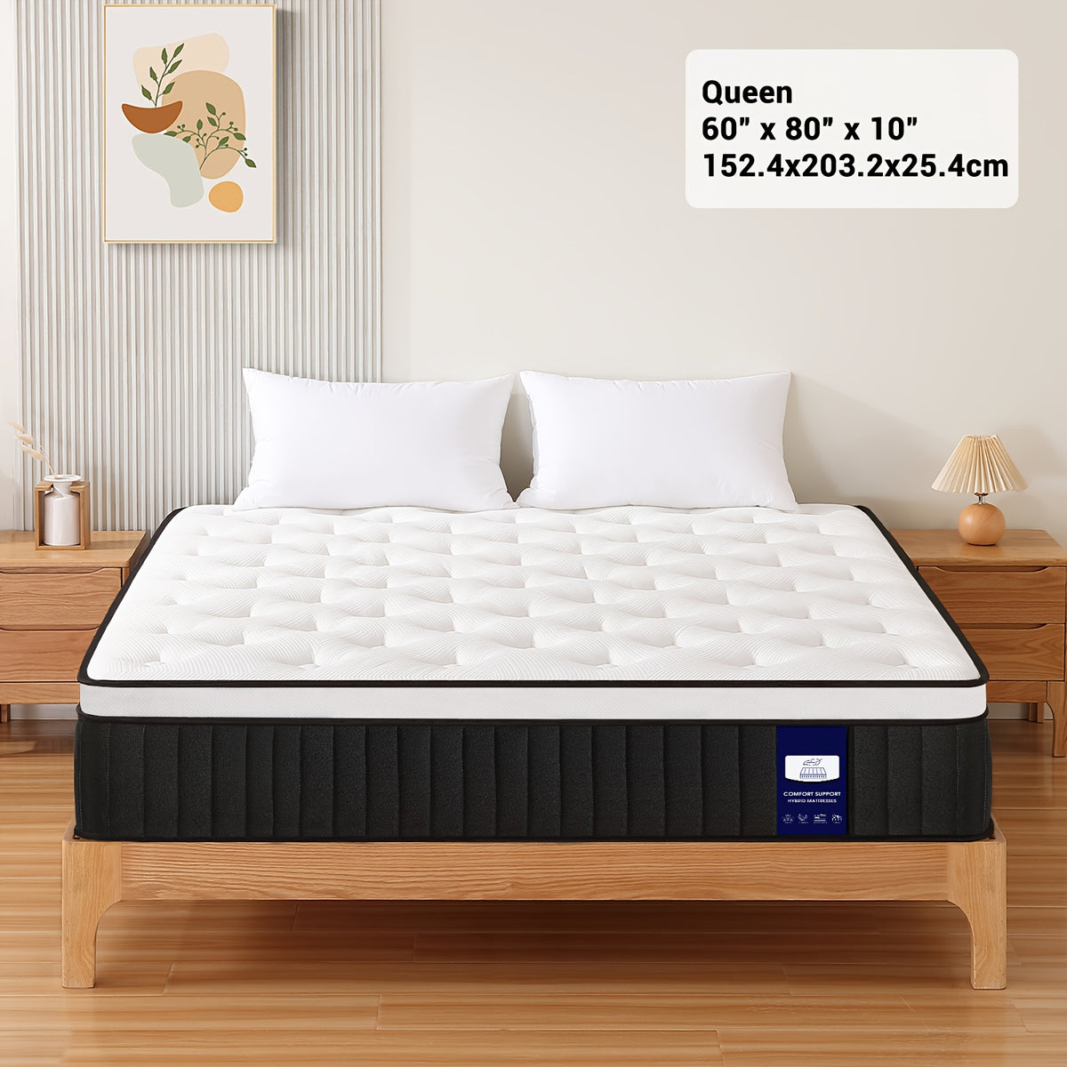 Mattress shown in the Queen (80"x 60") option
