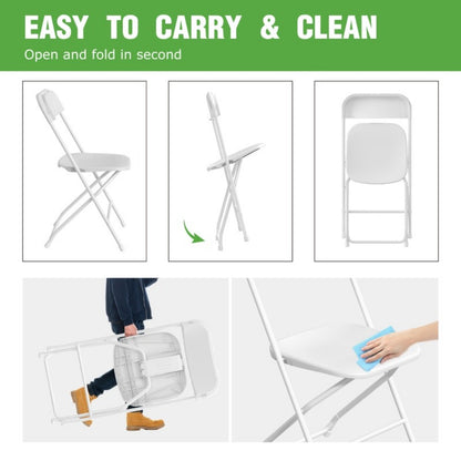 10-Piece Set Folding Chair with Weather-Resistant Finish and Stackable Design detail image - detail view 15