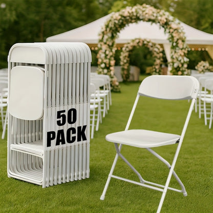 10-Piece Set Folding Chair with Weather-Resistant Finish and Stackable Design detail image - detail view 4