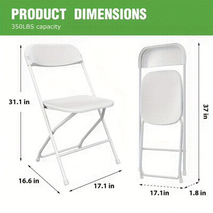 10-Piece Set Folding Chair with Weather-Resistant Finish and Stackable Design detail image - detail view 5