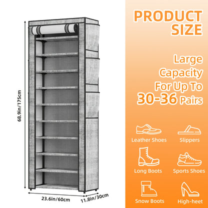 Shoe Rack shown in the 10 Tier-Small size option