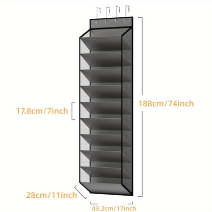 10-Tier Metal Shoe Organizer with Tool-Free Assembly for Organized Everyday Storage detail image - detail view 3