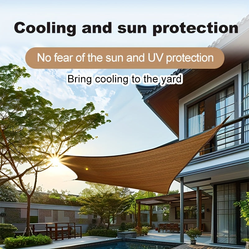 Outdoor Shade Net - Brown/Black, UV Protection, 91-100% Shading Rate, Durable Sun Shade, Ideal for Travel, Picnics, and Pools - Available in Multiple Sizes