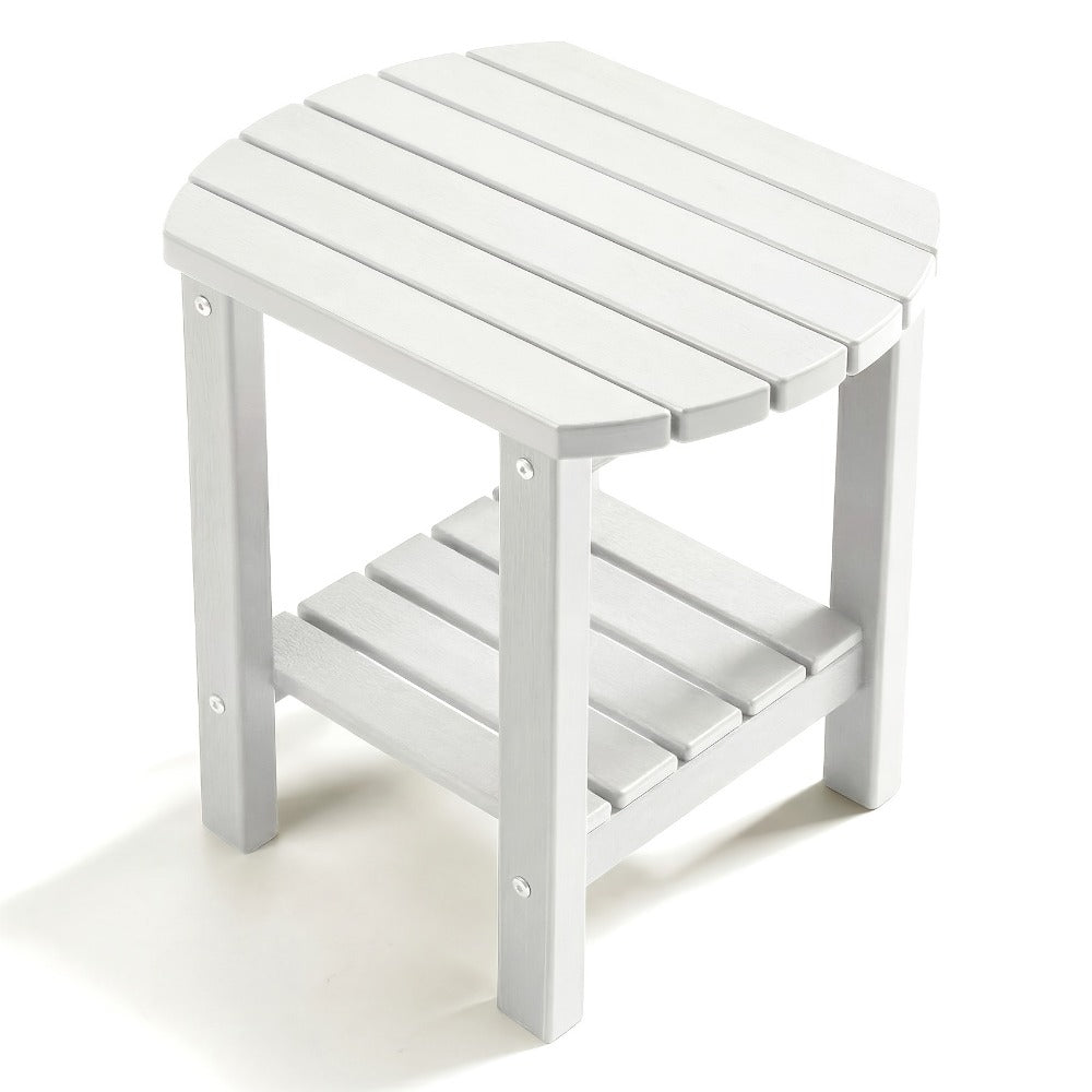 Adirondack Oval Side Table HDPE Weather Resistant Portable Detachable Base Outdoor End Table for Patio Backyard Pool Beach 5 Colors