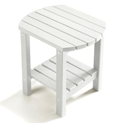 Adirondack Oval Side Table HDPE Weather Resistant Portable Detachable Base Outdoor End Table for Patio Backyard Pool Beach 5 Colors