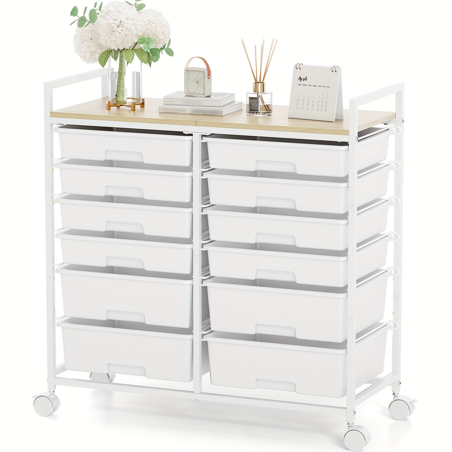 Storage Cart shown in the White option