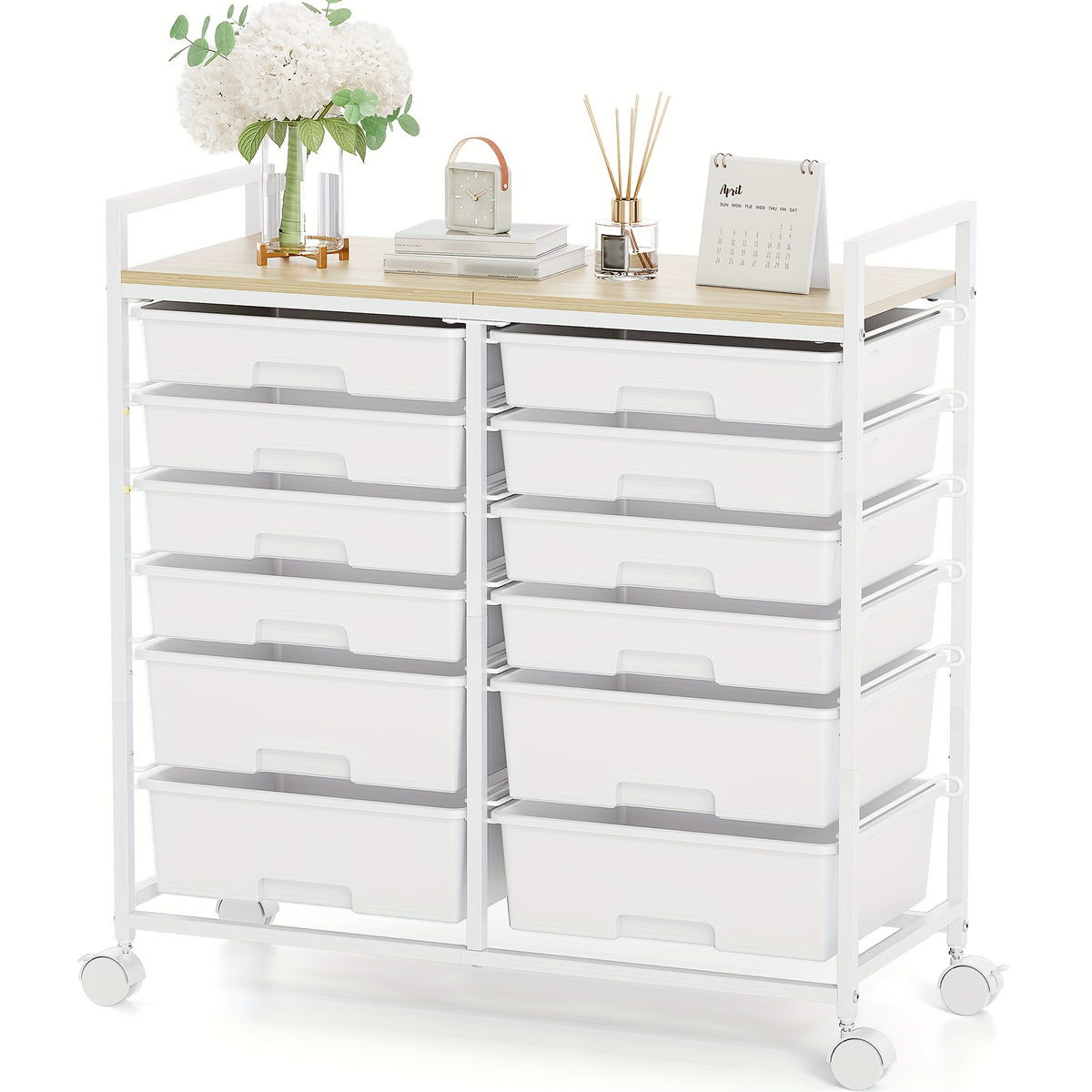 Storage Cart shown in the White option