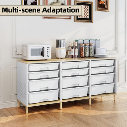 Storage Cabinet, 12-Drawer with Tabletop Cube Organizer for Home Office Living Room shown in the main product view
