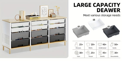 12-Drawer Storage Cabinet with Multiple Color Options for Kids' Room detail image - detail view 11
