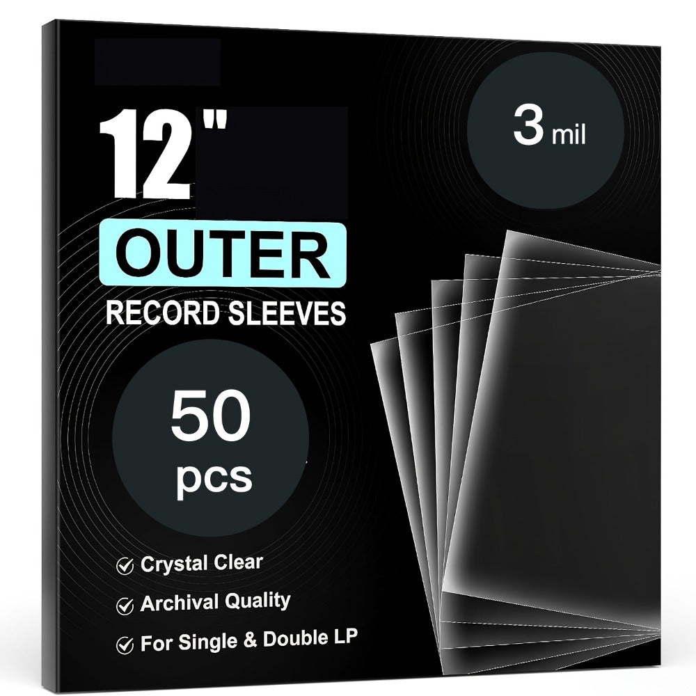 12-Inch Clear Vinyl Record Sleeves with Archival-Grade Protection and Crystal-Clear Finish detail image - detail view 5