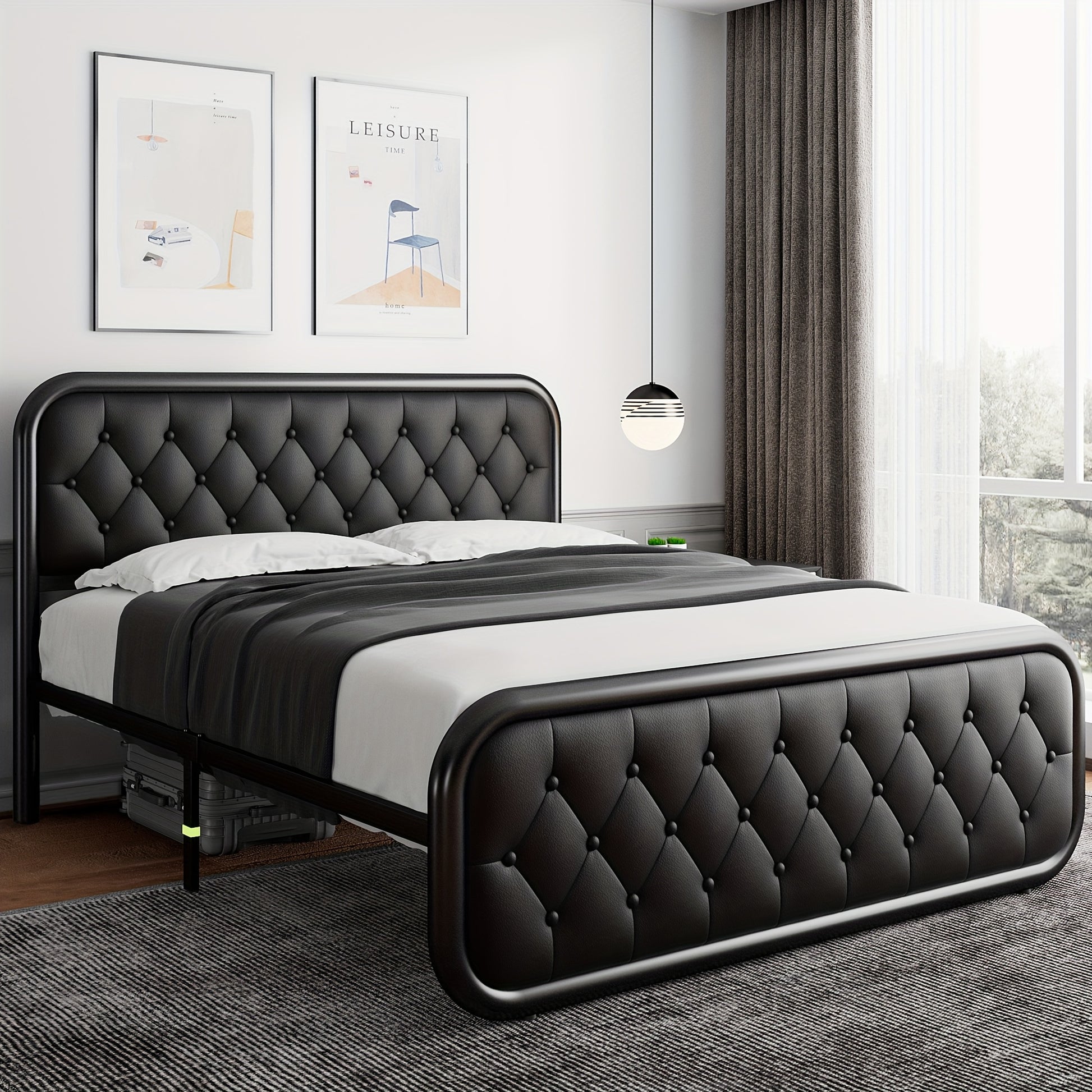 Bed Frame shown in the Black, Full option