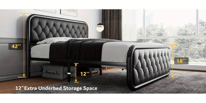 12-Inch Heavy-Duty Bed Frame, Bedroom Platform Bed for Bedroom Comfort and Support detail image - detail view 16