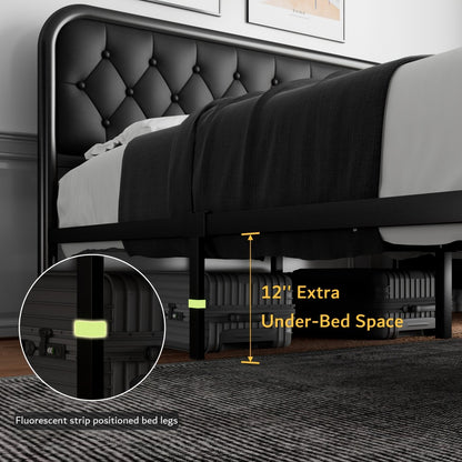 12-Inch Heavy-Duty Bed Frame, Bedroom Platform Bed for Bedroom Comfort and Support detail image - detail view 9