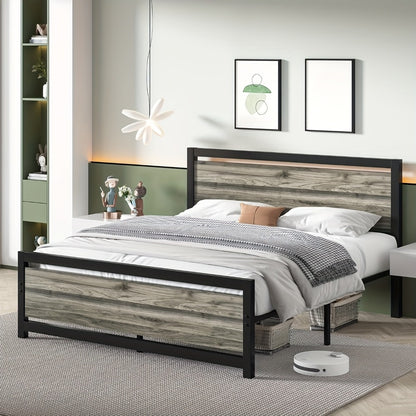 12-Inch Wood Bed Frame with No Box Spring Needed, Mattress Support Frame for Bedroom detail image - detail view 20