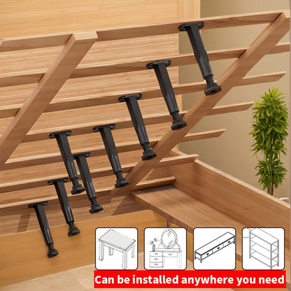 4 Or 8 Pack Heavy - Duty, Height - Adjustable Bed Frame Support Legs (5.31" - 8.66") - Sturdy Furniture Center Board Struts for Beds, Sofas, And Dressers - High - Quality, Non - Slip Plastic Build - Perfect for Home Renovation And Furniture Upgrades