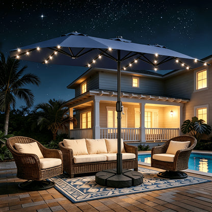 Patio Umbrella shown in the 13ft Blue Patio Umbrellas option