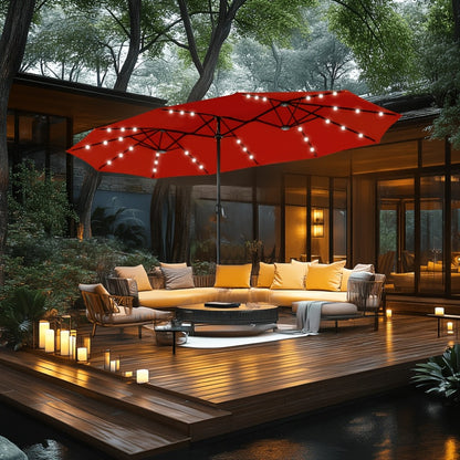 Patio Umbrella shown in the 13ft Red Patio Umbrellas option