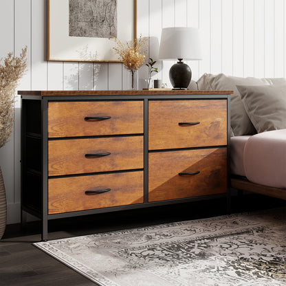 5/7/9 Drawer Cabinet, Wide Dresser with Fabric Bins And Drawer Organizer Spacious Storage Chest for Hallway