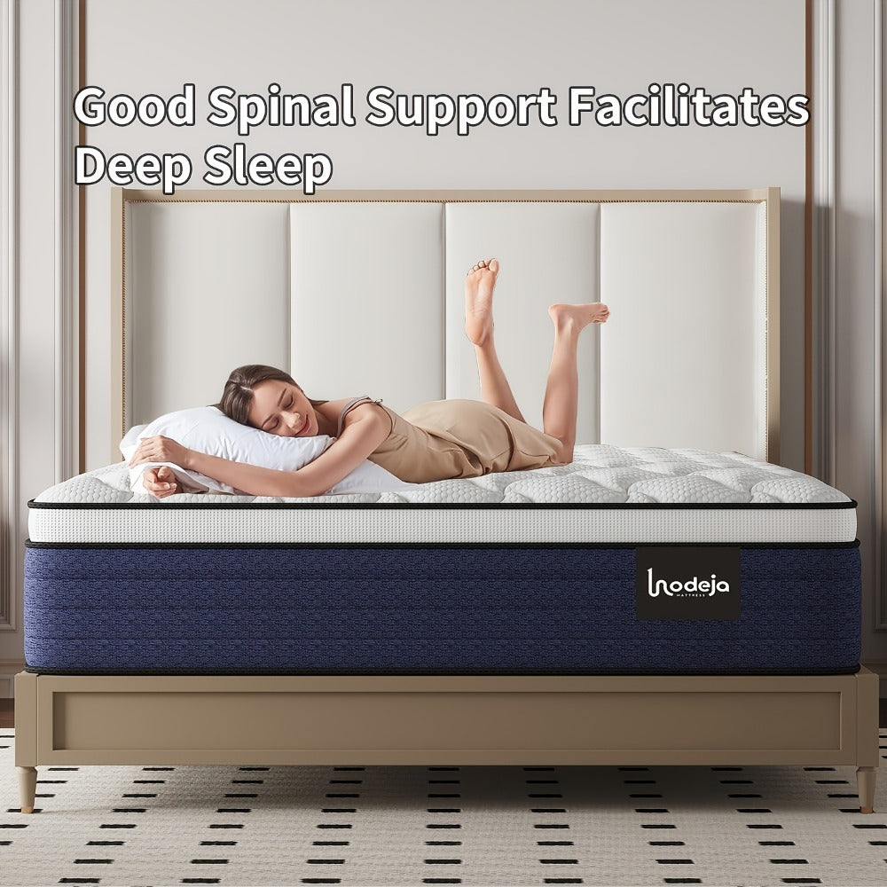 14-Inch Hybrid Mattress with Pocket Springs and Memory Foam for Bedroom detail image - detail view 6