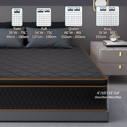 Mattress shown in the Black-Twin, 4 inch(Thin Low Profile) option