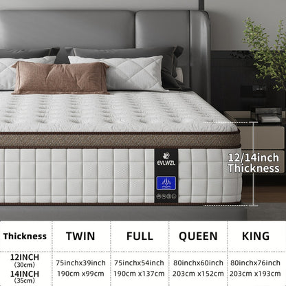 14-Inch Twin Mattress with Memory Foam for Bedroom Comfort and Support detail image - detail view 4