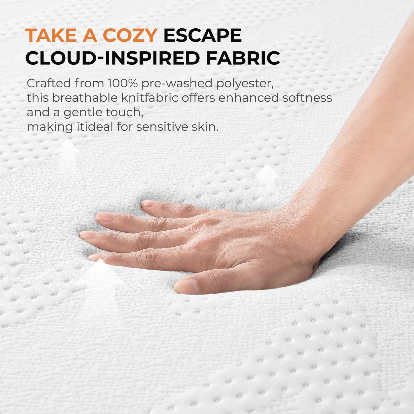 14-Inch Twin Mattress with Memory Foam, Sleep Support Mattress detail image - detail view 8