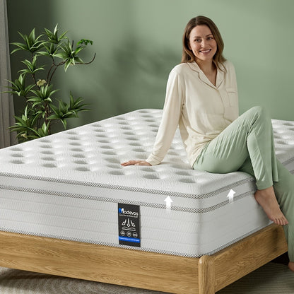 Mattress, Cooling Gel Pocket Spring in a Box - 10 12 14 Inch Options, Twin Full Queen shown in the main product view