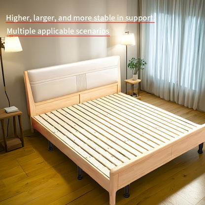 Adjustable Bed Frame Support Legs 4-Pack | Hard Plastic, 7.3–14in Height Range, Universal Fit King Queen Full Twin, Easy No-Tool Install