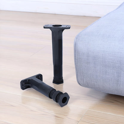 Adjustable Bed Frame Support Legs 4-Pack | Hard Plastic, 7.3–14in Height Range, Universal Fit King Queen Full Twin, Easy No-Tool Install