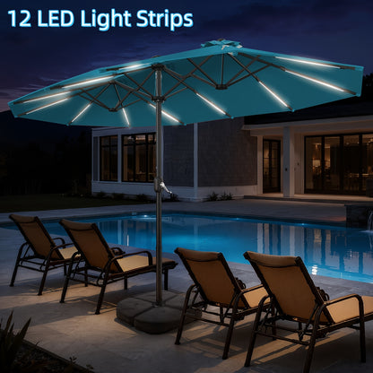Patio Umbrella shown in the Light Blue Patio Umbrella option
