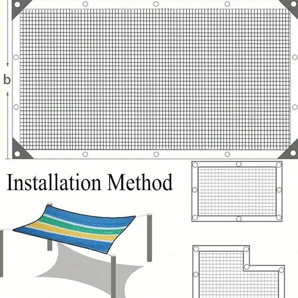 Sun Shade Net Striped Multicolor 90% Sunblock Breathable HDPE Plastic Corner Guards – 2 Sizes Outdoor Shade Cloth for Garden Terrace Balcony Carport Picnic