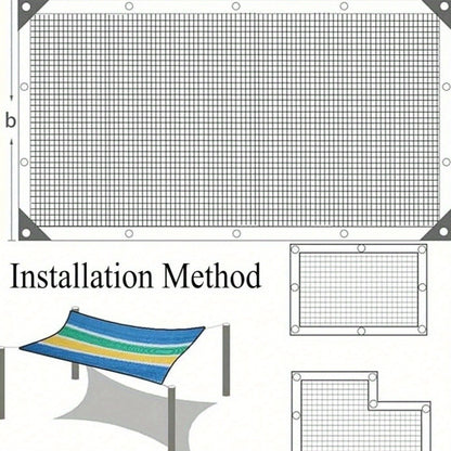 Sun Shade Net Striped Multicolor 90% Sunblock Breathable HDPE Plastic Corner Guards – 2 Sizes Outdoor Shade Cloth for Garden Terrace Balcony Carport Picnic