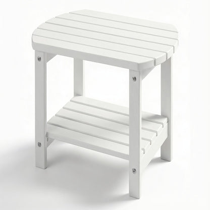 16.5-Inch HDPE Outdoor Side Table, Outdoor Accent Table for Patio detail image - detail view 5