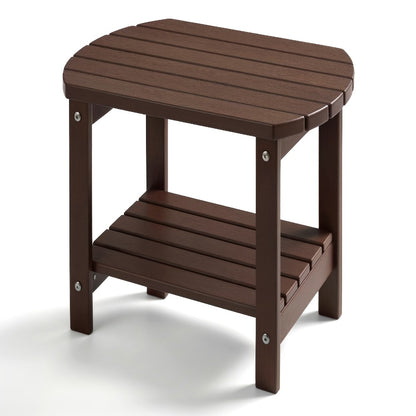 Outdoor Side Table, HDPE Adirondack Double Side Table 16.5 Inch Weatherproof Outdoor End shown in the main product view