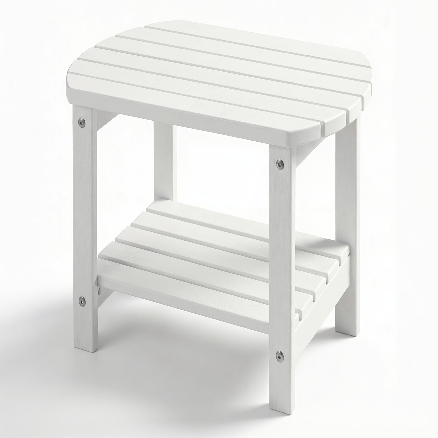Outdoor Side Table shown in the White, YXHDPE006 option