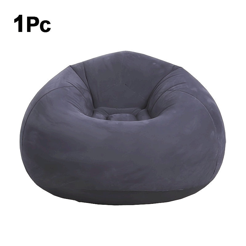 1pc Soft Comfortable Soybean Bag Chair, Inflatable Sofa Outdoor, Lazy, Tatami Chair, Sofa Cover, Living Room, Office, Outdoor Picnic Camping, Father'S Day