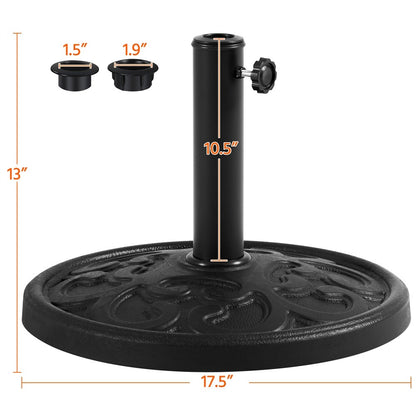 17.5-Inch Round Umbrella Base with Multiple Color Options for Outdoor Shade and Protection detail image - detail view 3