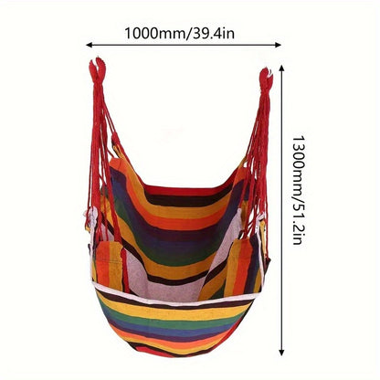 [Portable Outdoor Hammock] Portable Outdoor Hammock, Hanging Chair, With Hanging Chair, Sturdy Fabric Hanging Chair, Comfortable And Durable Hanging Chair, Very Suitable For Outdoor, Yard, And Courtyard (Without Pillow)