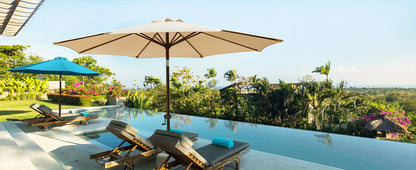 7.5/9/10/15 FT Outdoor Patio Umbrellas Market Umbrella with Push Button Tilt/Crank, 8 Durable Ribs, Fade Resistant And Waterproof for Garden, Lawn, Deck, Backyard, And Pool