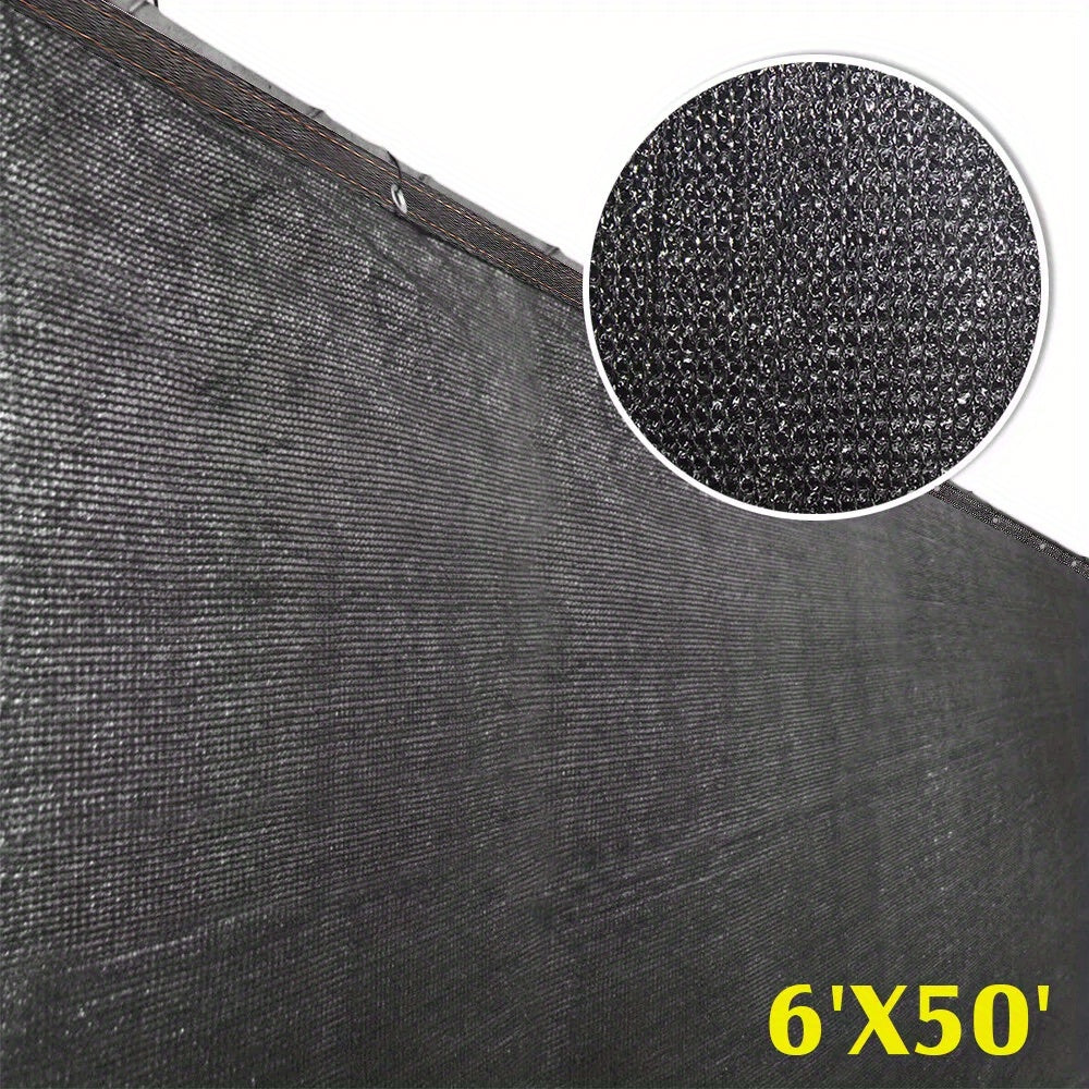 6' X 50' Black Privacy Windscreen for Fences - Garden Mesh Shade Cover