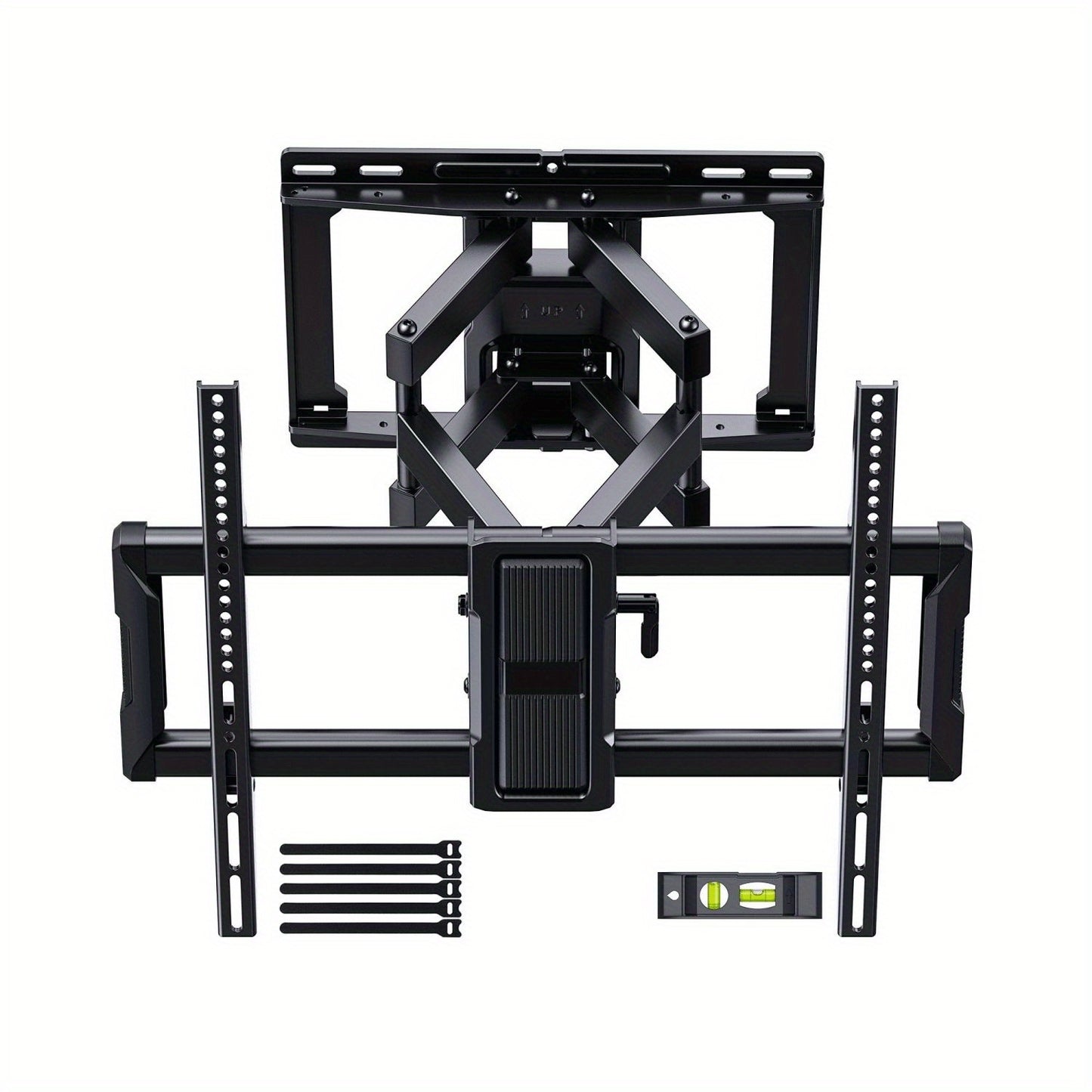 Heavy-Duty Full Motion TV Wall Mount for 40-86 Inch TVs up to 132 lbs, Full Motion TV Bracket with Tool-Free Tilt, Swivel & Extension, Compatible with 12"/16" Wood Studs, VESA 600x400mm, Space-Saving Design for Living Room, Home Theater, Office - Easy Ins