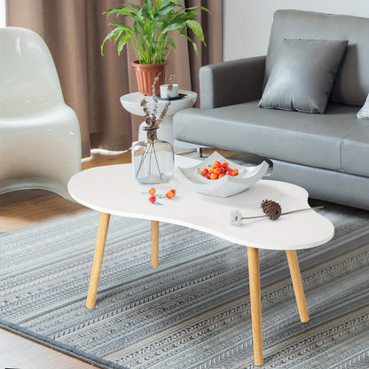 Mid-Century Modern Coffee Table, Small Coffee Table, Minimalist Display Living Room Center Cloud-Shaped Coffee Table for Living Room Dining Room Outdoor
